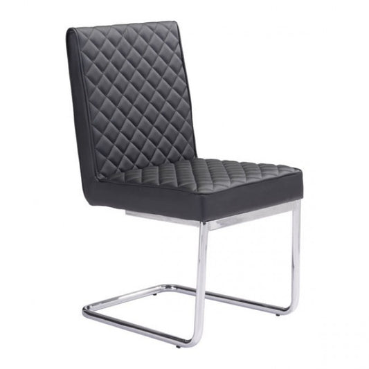 Quilt Armless Dining Chair Black - Dreamart Gallery