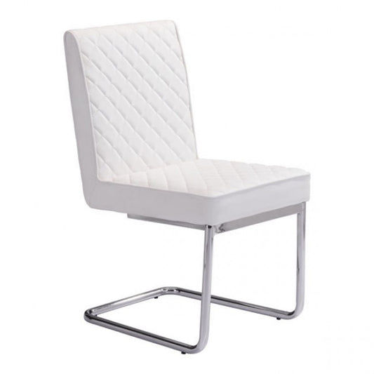 Quilt Armless Dining Chair White - Dreamart Gallery