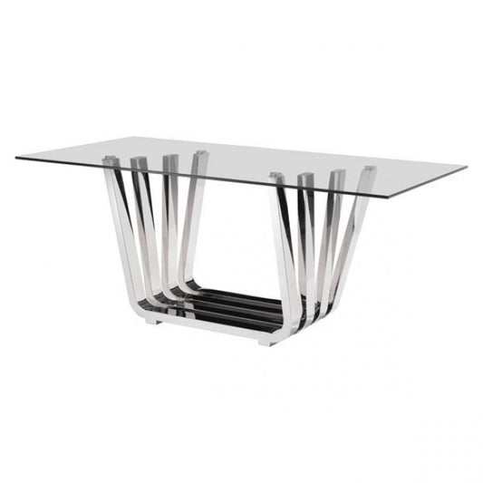 Fan Dining Table Chrome - Dreamart Gallery