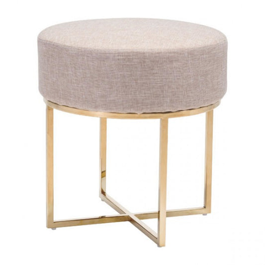 Bon Stool Beige & Stainless - Dreamart Gallery