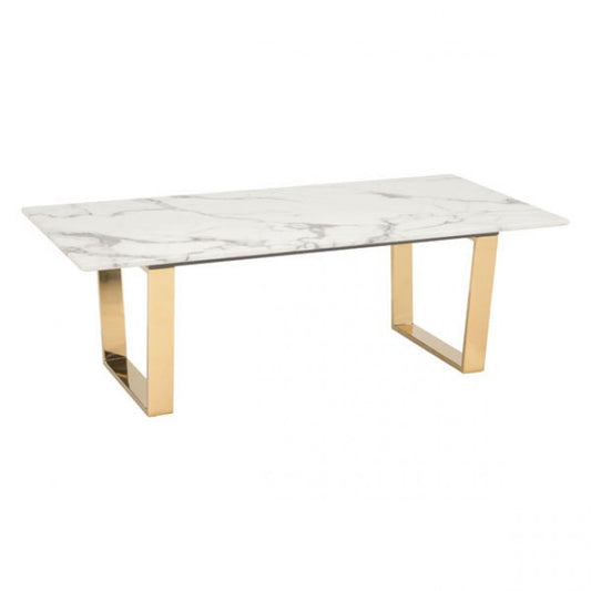 Atlas Coffee Table Stone & Gold - Dreamart Gallery