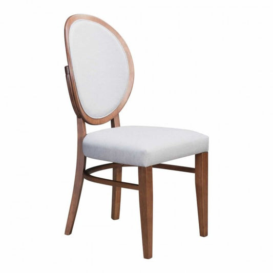 Regents Dining Chair Walnut & Light Gray - Dreamart Gallery