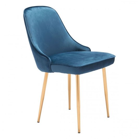 Merritt Dining Chair Navy Velvet - Dreamart Gallery