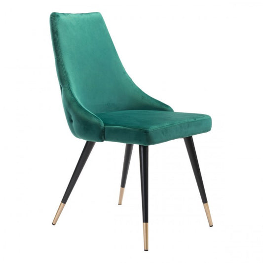 Piccolo Dining Chair Green Velvet - Dreamart Gallery