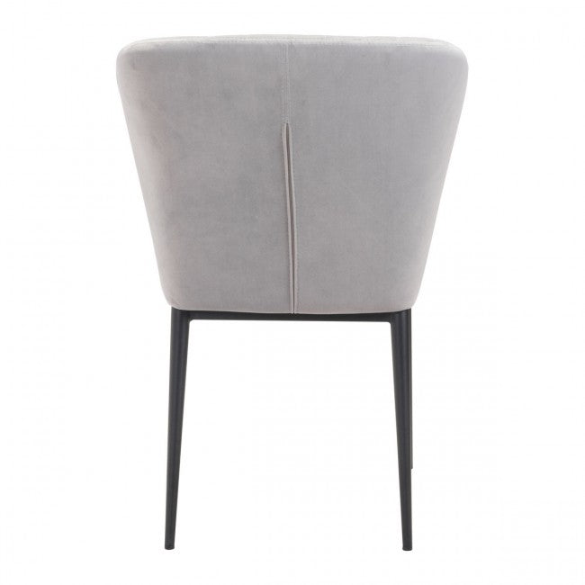 Tolivere Dining Chair Gray Velvet - Dreamart Gallery