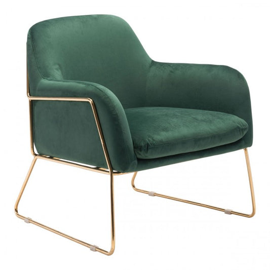 Nadir Arm Chair Green Velvet - Dreamart Gallery