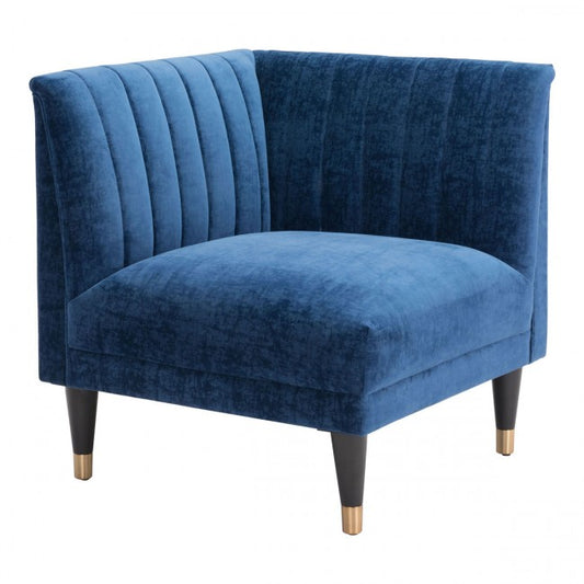 Raven Corner Chair Blue Velvet - Dreamart Gallery