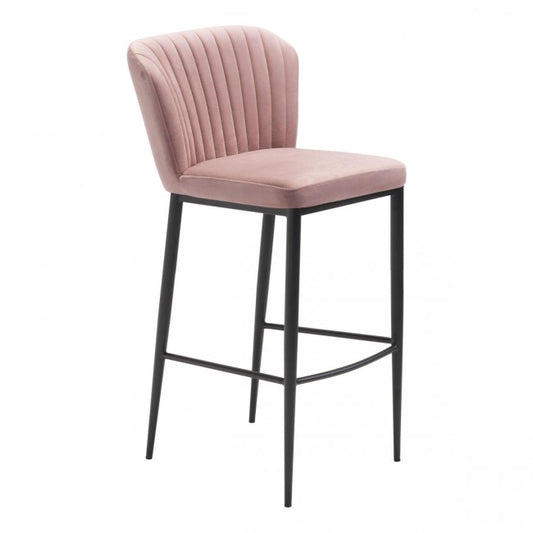 Tolivere Bar Chair Pink Velvet - Dreamart Gallery