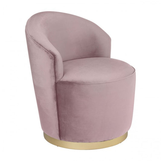 Zoey Arm Chair Pink Velvet - Dreamart Gallery