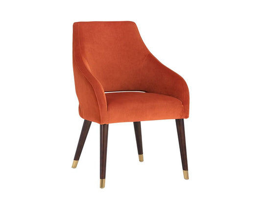 Adelaide Dining Armchair - Autumn Orange - Dreamart Gallery