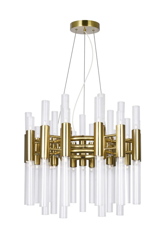 42 LIGHT CHANDELIER WITH BRASS FINISH - Dreamart Gallery