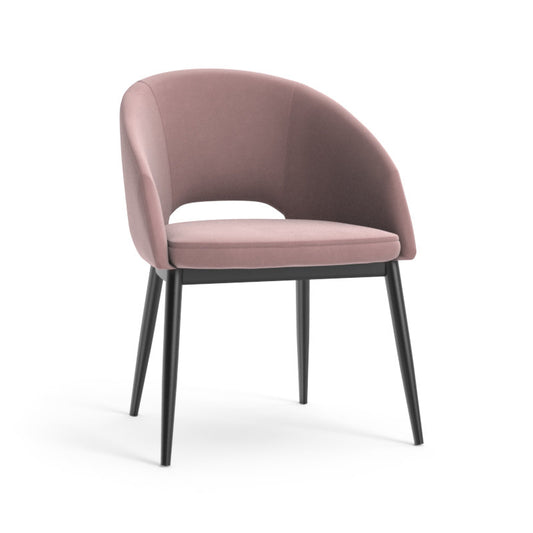 Thatcher Dining Armchair - Black - Blush Purple Sky - Dreamart Gallery