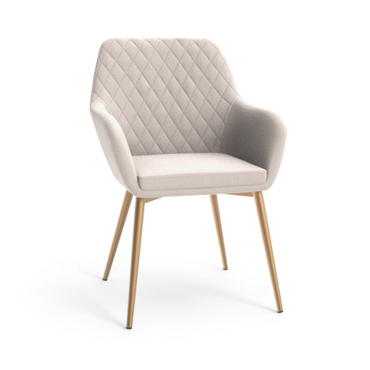 Jayna Dining Armchair - Champagne Gold - Antonio Linen - Dreamart Gallery