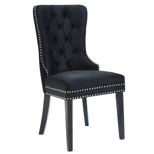 Rizzo Side Chair in Black - Dreamart Gallery