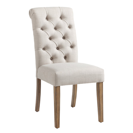 Melia Side Chair in Beige - Dreamart Gallery