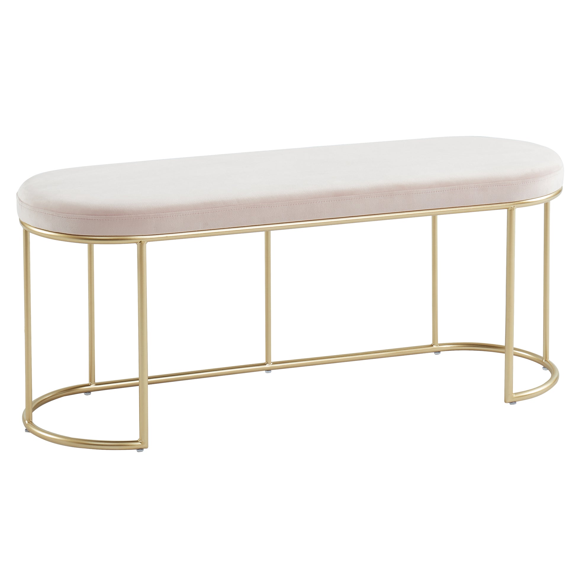 Perla Bench in Blush Pink/Gold - Dreamart Gallery