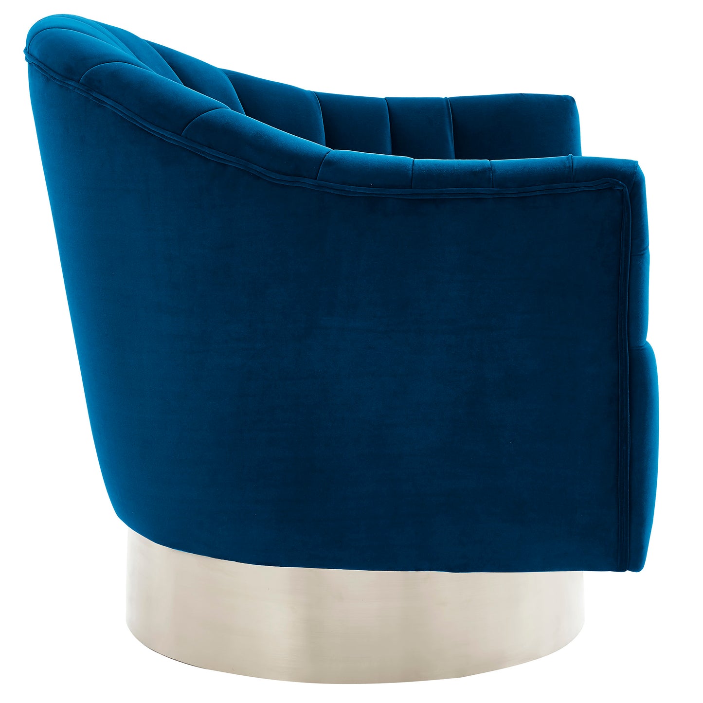 Cortina Accent Chair in Blue & Silver - Dreamart Gallery