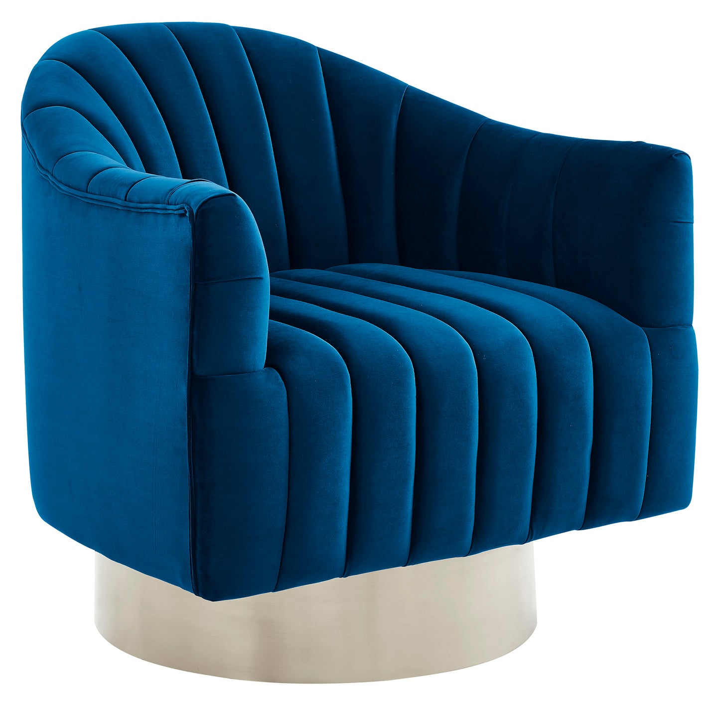 Cortina Accent Chair in Blue & Silver - Dreamart Gallery