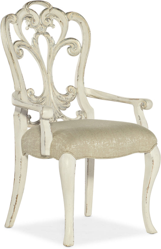 Hooker Furniture Dining Room Sanctuary Celebrite Arm Chair - 2 per carton/price ea - Dreamart Gallery