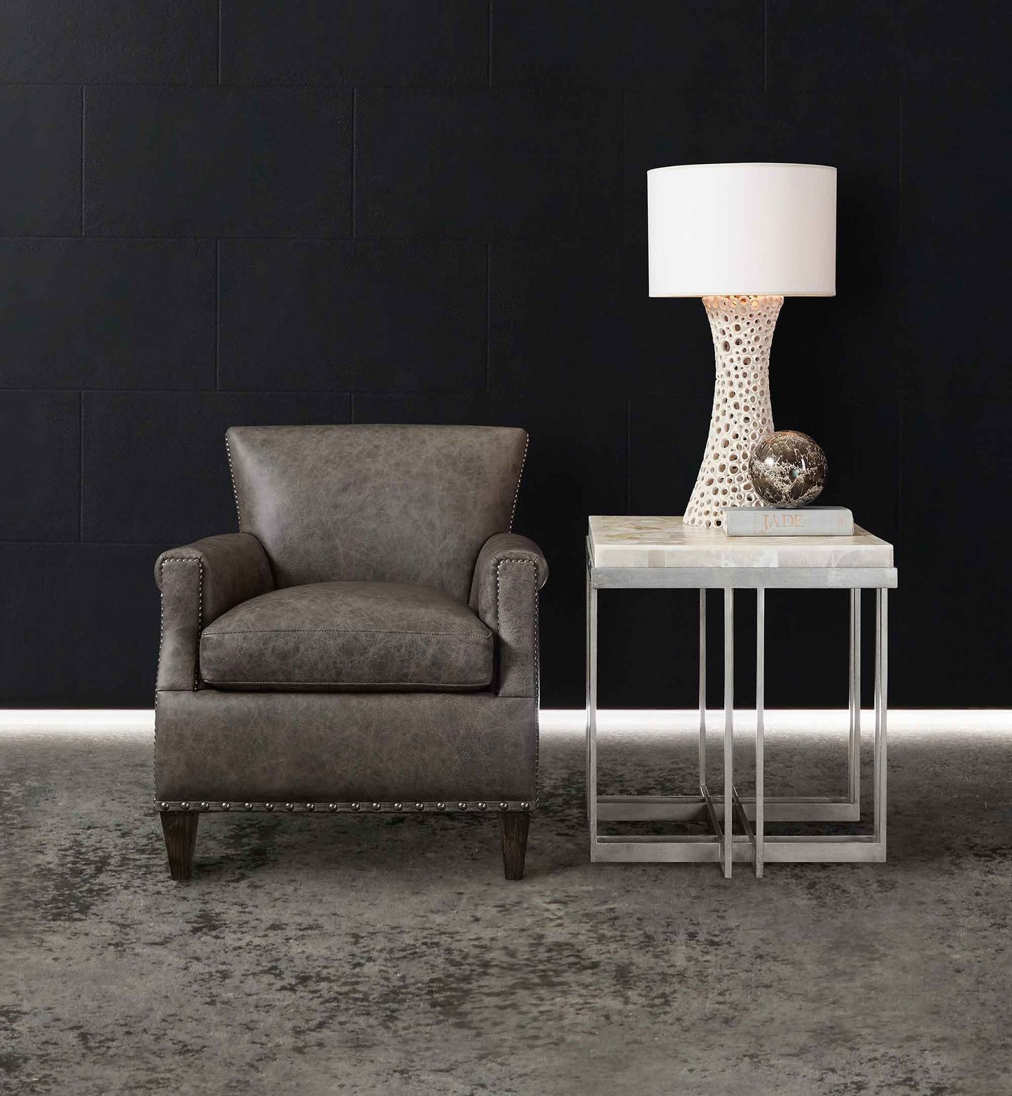 Hooker Furniture Living Room Melange Mona End Table - Dreamart Gallery