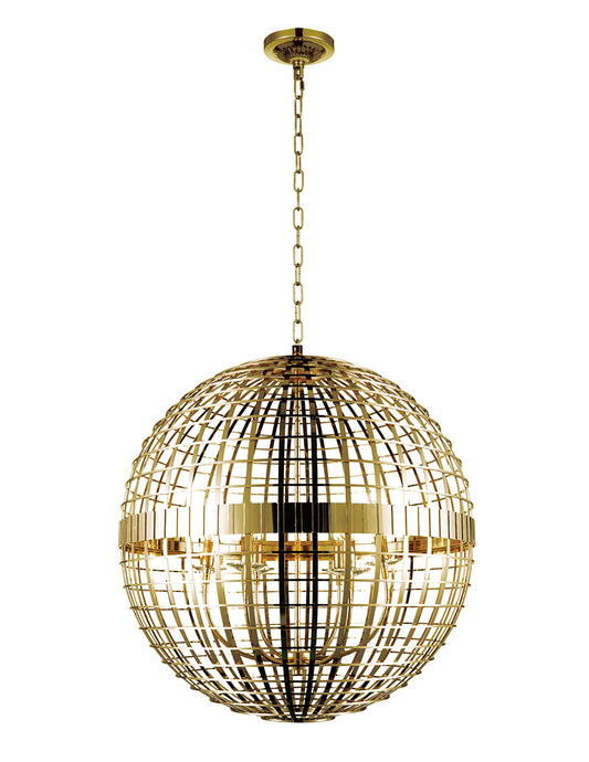 6 LIGHT CHANDELIER WITH GOLD FINISH - Dreamart Gallery