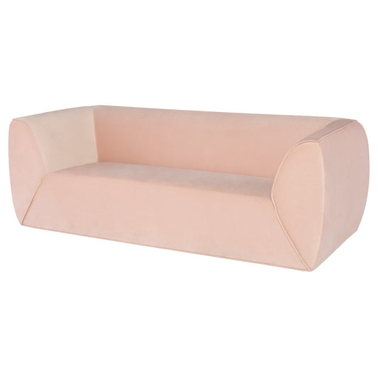 GRETA SOFA PEACH VELOUR - Dreamart Gallery