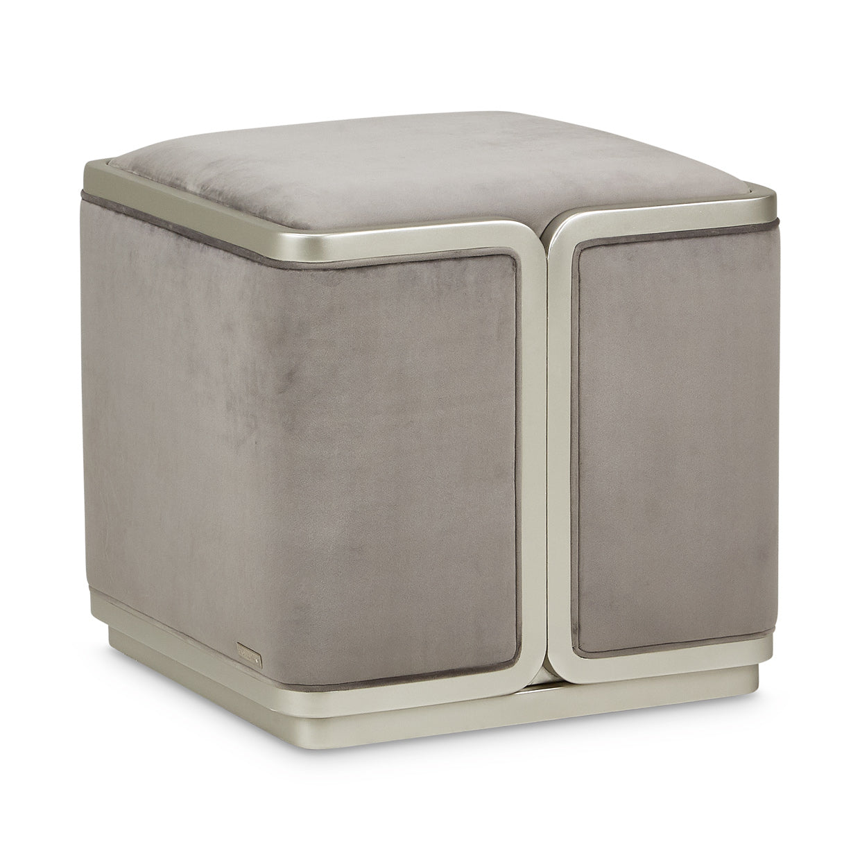 LINEA Ottoman Gray Pearl SilverMist - Dream art Gallery