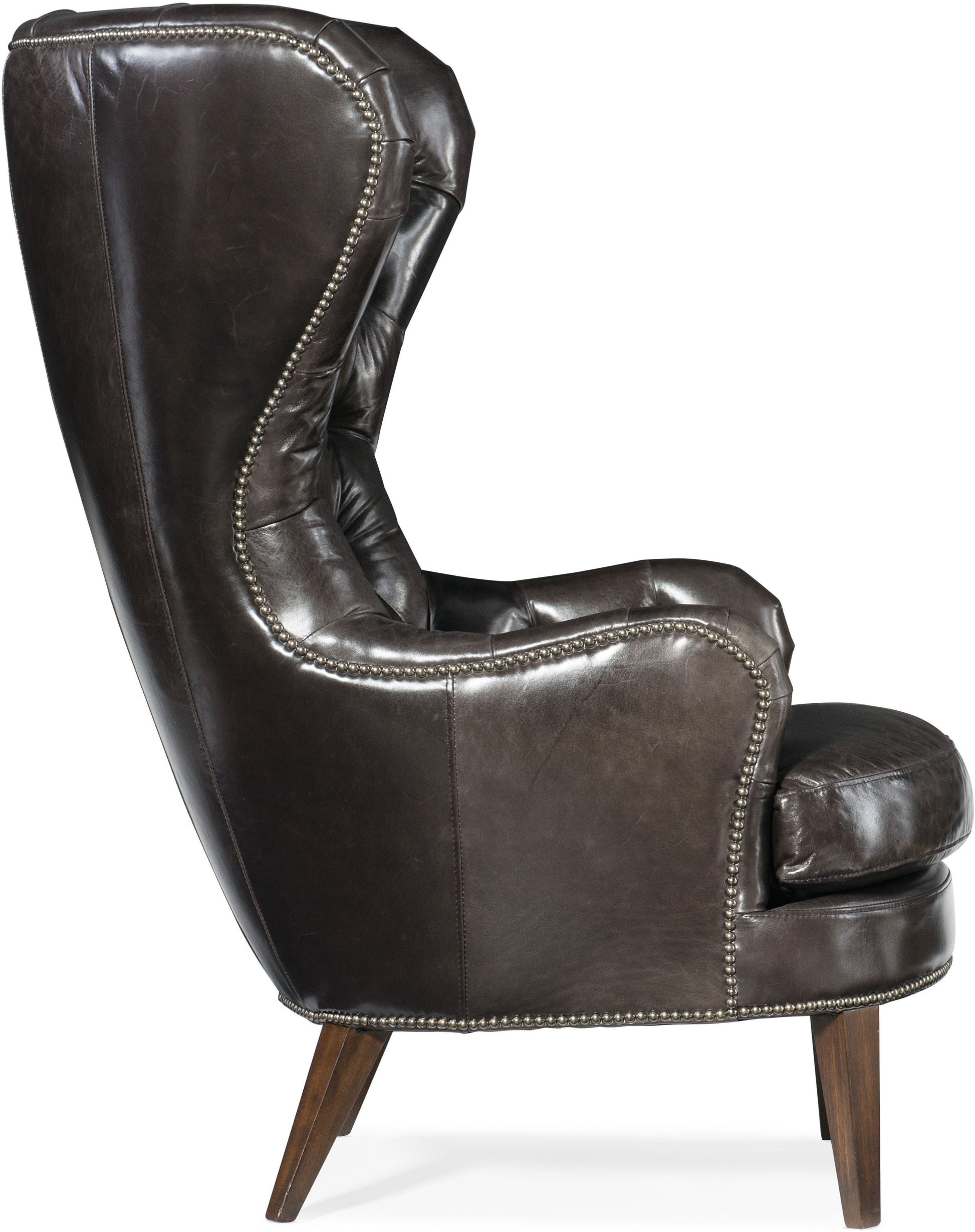 Hooker Furniture Living Room Souvereign Tufted Wing Chair - Dreamart Gallery